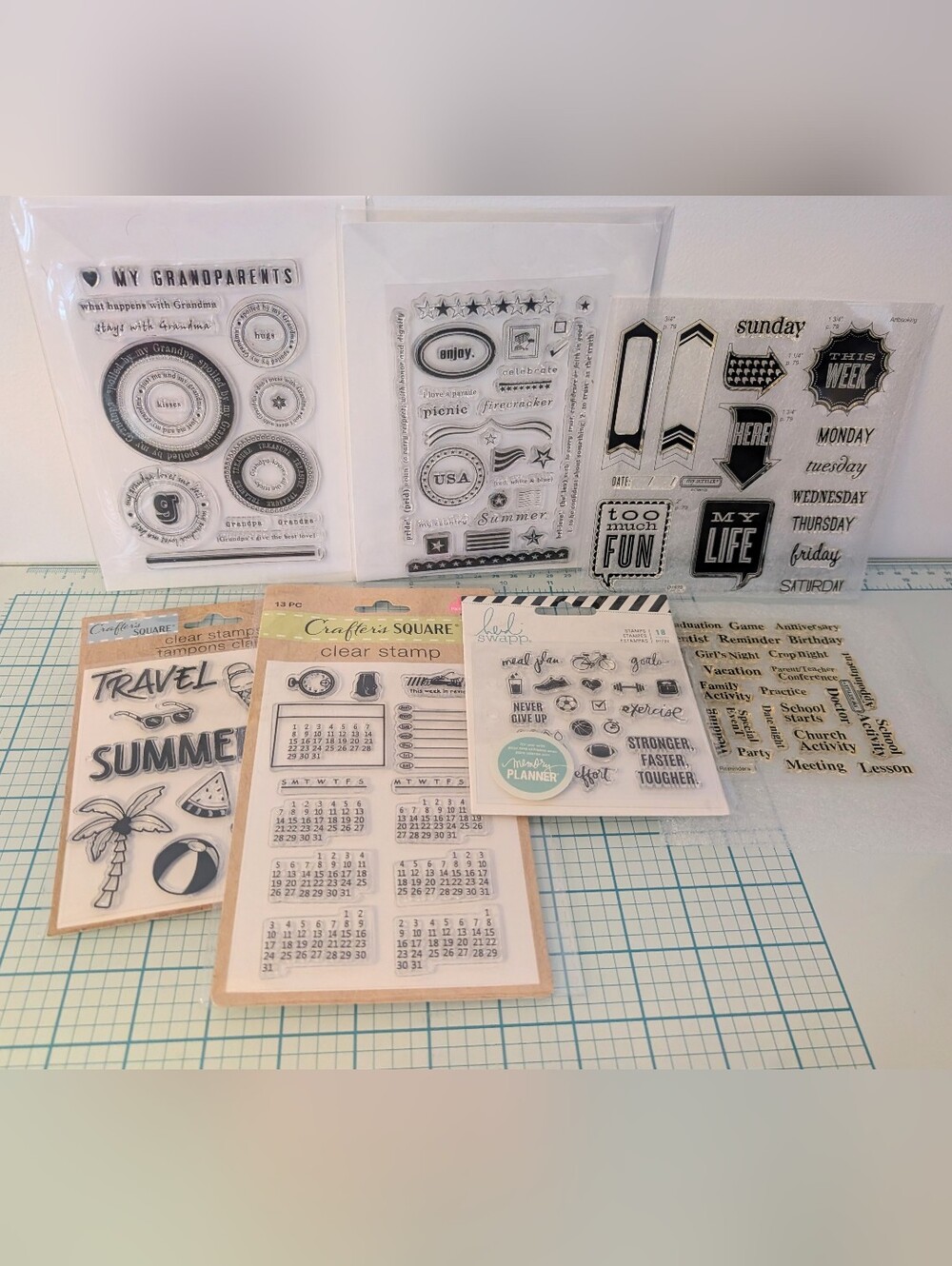 Craft Stamps - Schedule, Vacation Theme